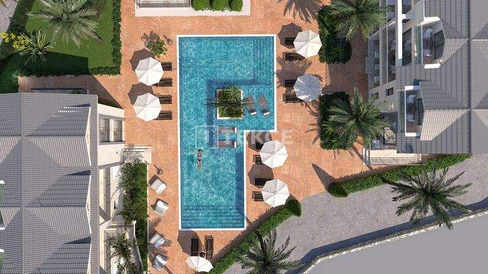 Apartments with Pools Within Walking Distance to Sea in Tatlısu