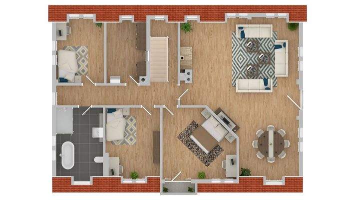 Grundriss-Skizze Obergeschoss