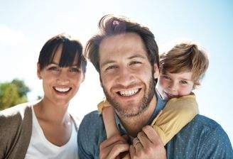 Glückliche Familienzeit