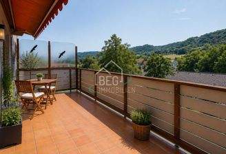 virtuell möblierter Balkon