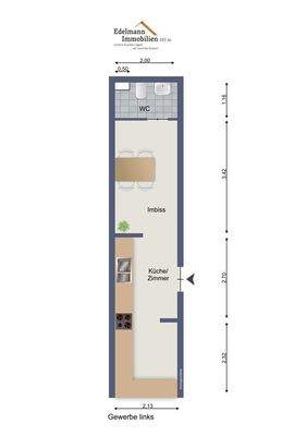 Grundriss Gewerbeeinheit links