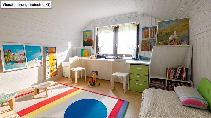 Kinderzimmer/ Büro, Dachgeschoss -VISUALISIERUNG-