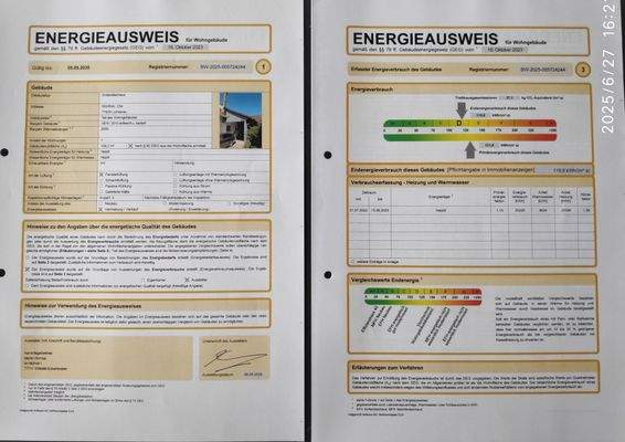 Energieausweis Hinterhaus Wohnung 3 Öl-Zentralheizung