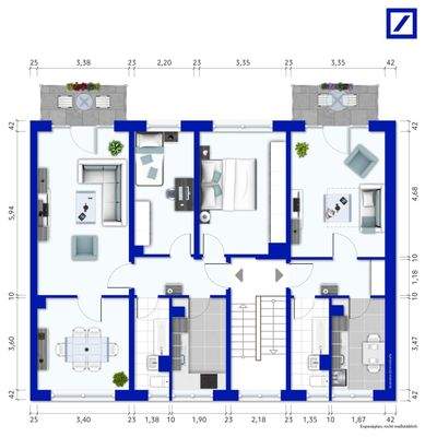 Grundriss der Etagen