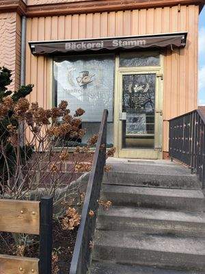 Eingang ehemals Verkaufsraum Bäckerei