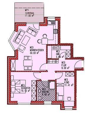 Grundriss große Wohnung