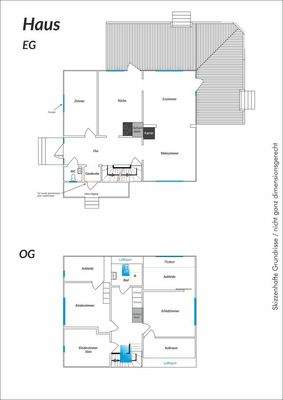 Grundriss Haus EG+OG