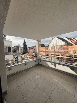 Balkon mit Bauaussicht