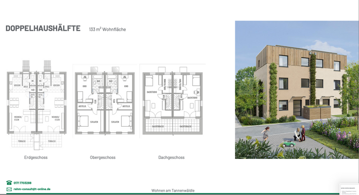 Doppelhaushälfte - Grundrisse