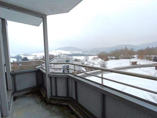 Balkon mit Bergblick