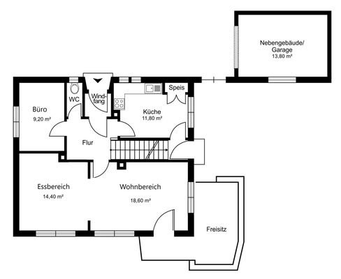 Grundrissplan Erdgeschoss