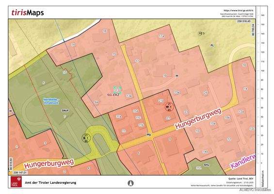 Tiris Hungerburgweg 13 Raumordnung