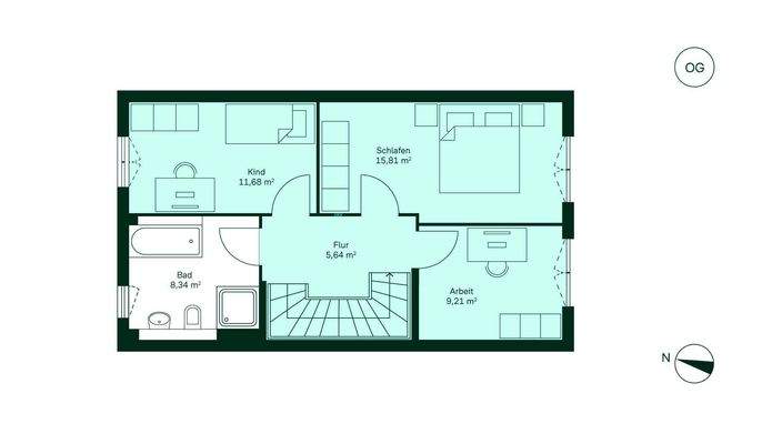 Grundriss Obergeschoss