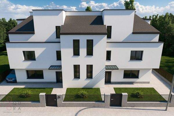 Moderne Doppelhaushälfte im grünen Umfeld