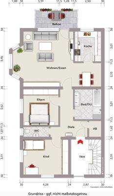 Grundriss der Wohnung