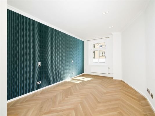 Schlafzimmer mit "Orac-Muster"