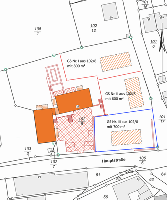Lageplan (GS blau markiert)