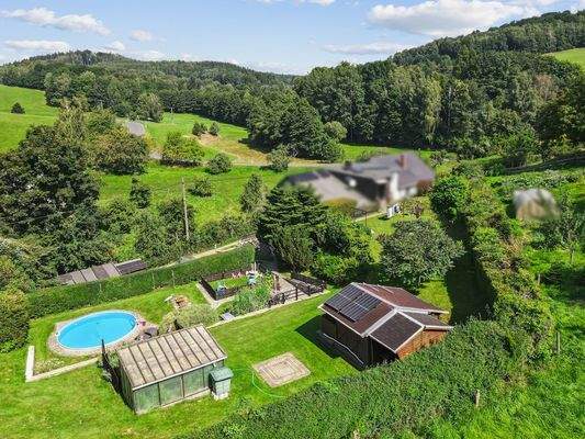Drohnenansicht Garten b