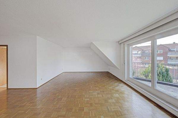 Das Wohnzimmer im Dachgeschoss