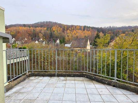 Balkon mit Veste-Blick