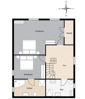 Obergeschoss (Grundriss nicht maßstabsgerecht)