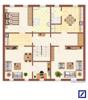 Obergeschoss Beispiel möbliert