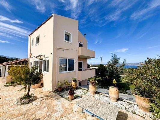 Kreta, Plaka bei Chania – Geräumige Villa mit Pool, Studio und Panoramablick aufs Meer