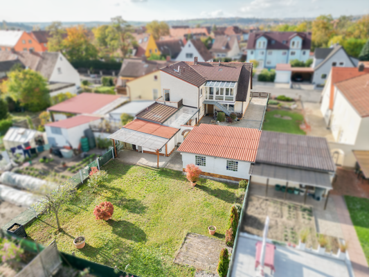 Rückansicht mit Garten