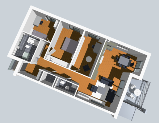 räumliche Darstellung Wohnung 10