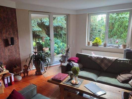 Wohnzimmer Blick Garten