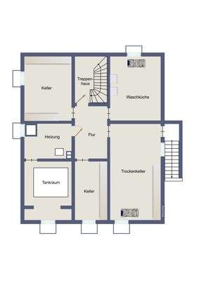 Grundrissskizze Kellergeschoss