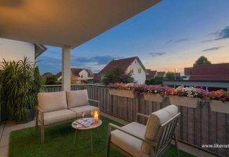 Terrasse am Abend (Visualisierung)