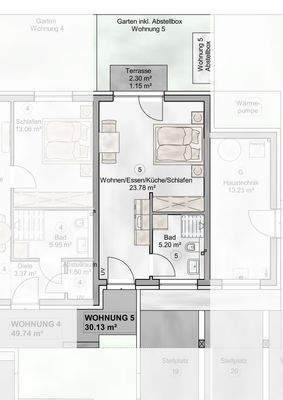 Grundriss Wohnung Nr. 5