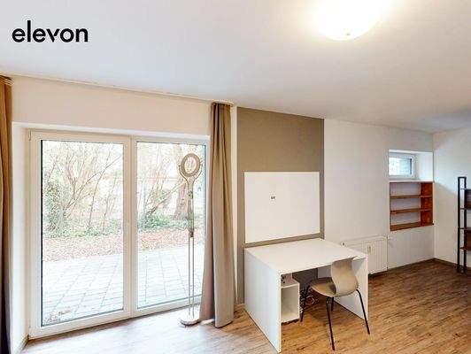 Arbeitsbereich (Einzel-Apartment, nicht WG-Zimmer)