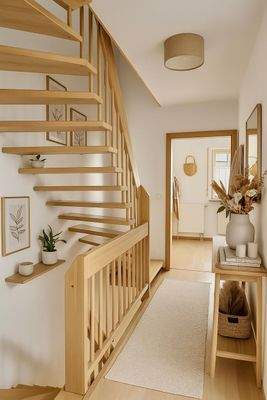 Einrichtungsbeispiel Treppenaufgang KI generiert 