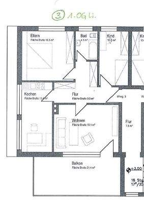 Grundriss 1.OG Whg 3
