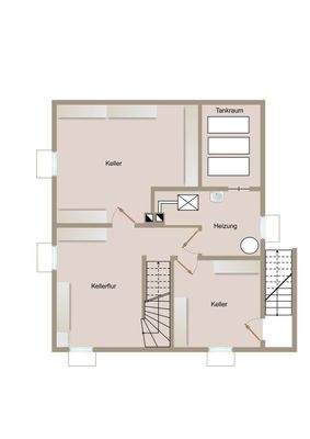 Grundriss-Skizze Kellergeschoss