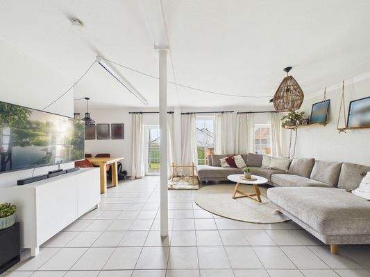 Wohnbereich mit Balkonzugang - OG - WHG 3