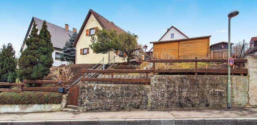 Grundstück Straßenseite Hausfront