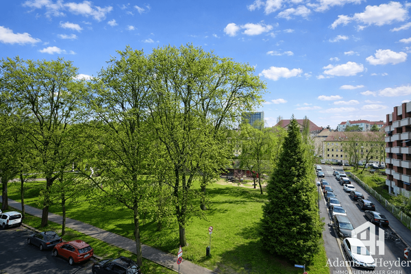 Goethe-Anlage vom Balkon aus