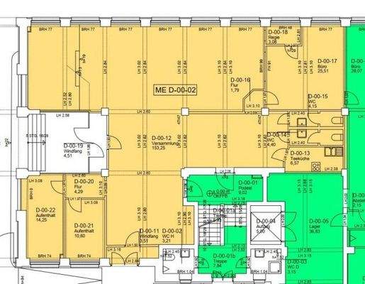 Grundriss, Haus D, EG