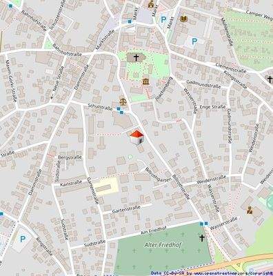 Lage in Bergen auf Rügen