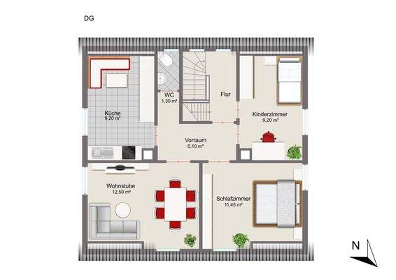 Grundriss aufbereitet DG