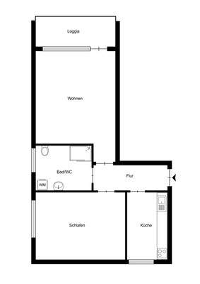 Grundriss (nicht maßstabgetreu)