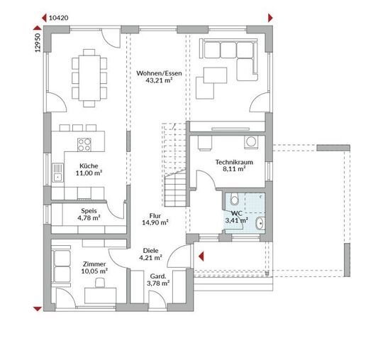 Grundriss Erdgeschoss