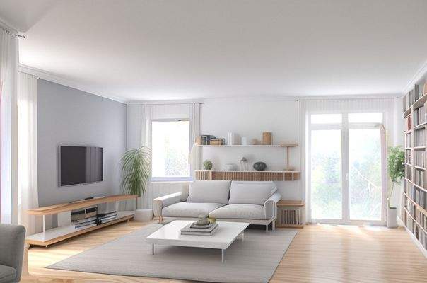 Wohnzimmer „visuell eingerichtet“