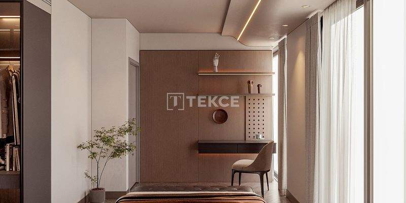 Apartments in a Secure Complex with Sea View in Ataşehir