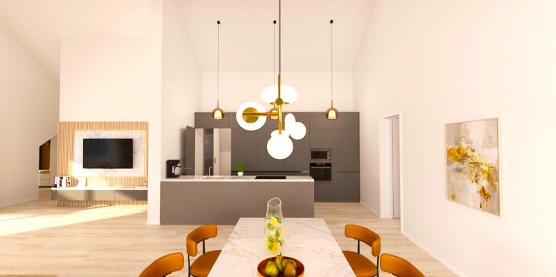 Penthouse - Wohnen, Essen u. Kochen