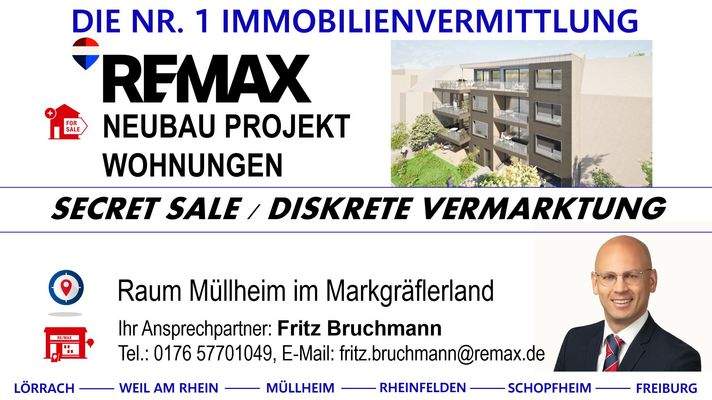SECRET SALE_REMAX_Neubau Projekt Wohnungen_Raum Müllheim im Markgraeflerland