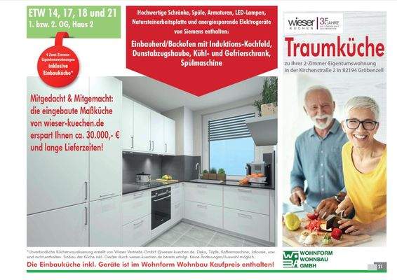 Im Preis enthaltene Einbauküche